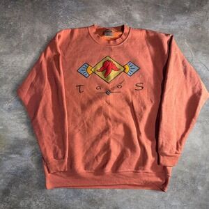 Vintage Oneita Taos Graphic Sweatshirt Made in USA XL 90s Southwestern